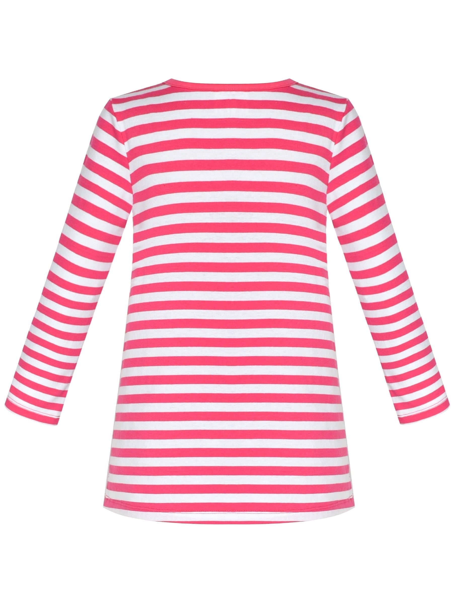 Girls Casual Dress Cotton Long Sleeve Kite Cloud Embroidered Pink