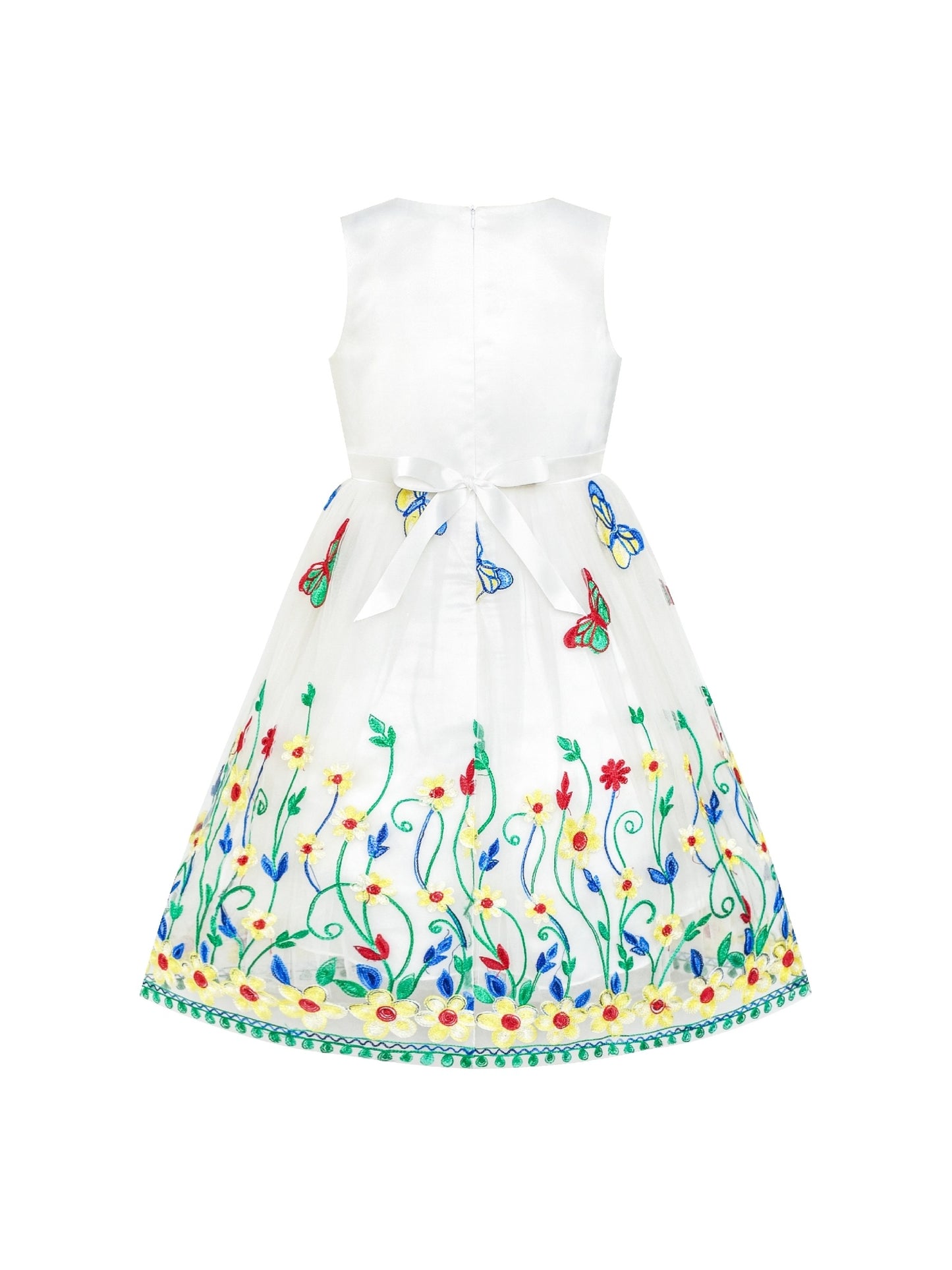 Girls Dress Butterfly Party Birthday Sundress Green