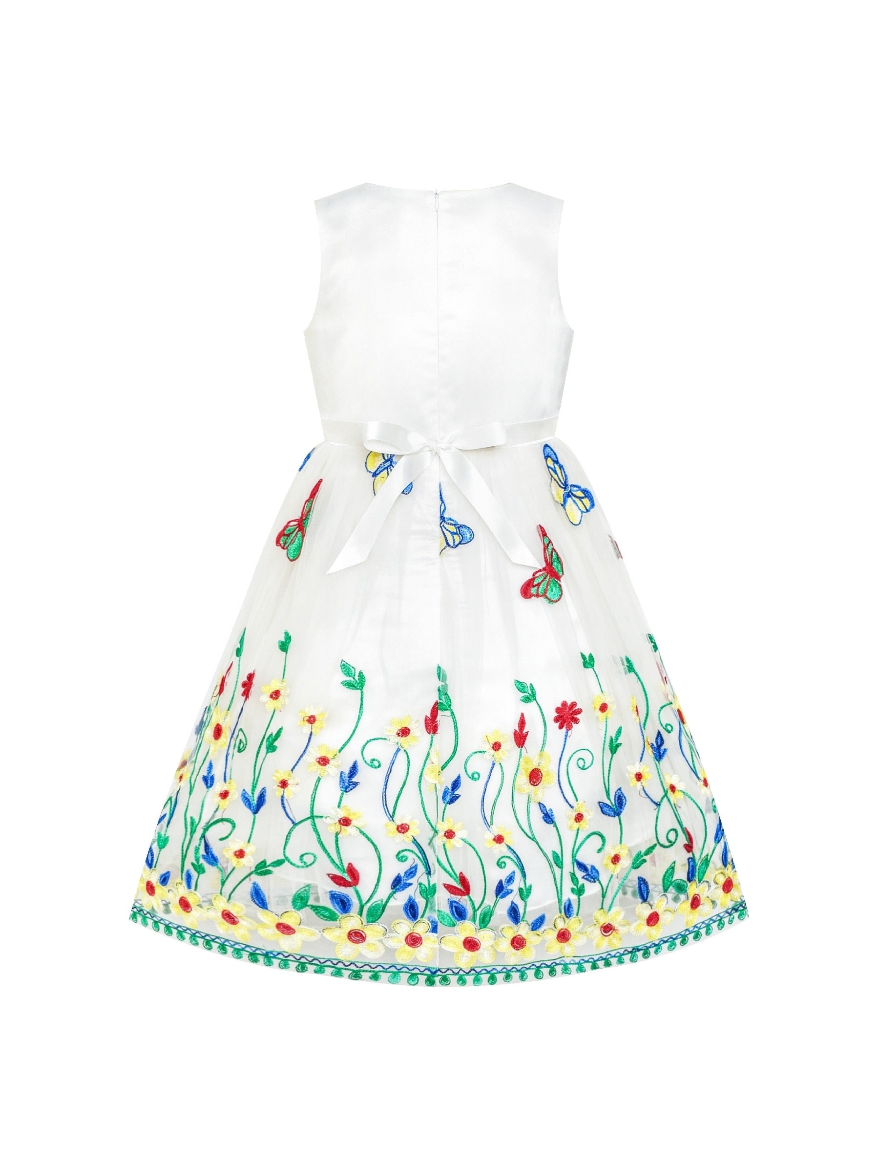 Girls Dress Butterfly Party Birthday Sundress Green