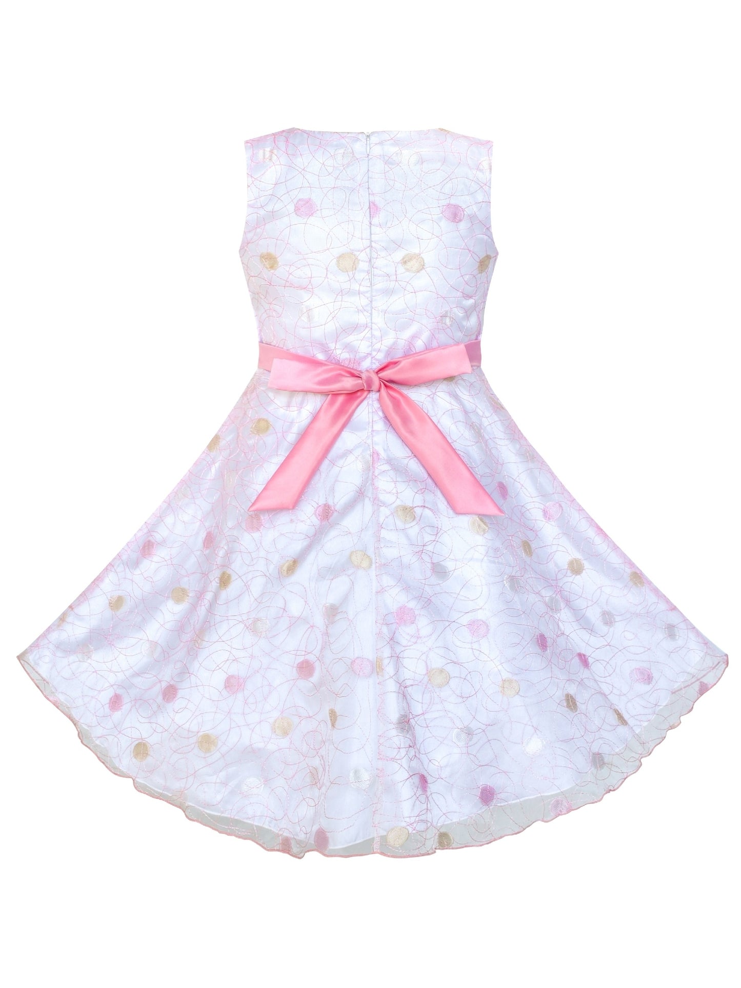 Girls Dress Wedding Gown Tulle Flower Ball With Lace Blue Pink