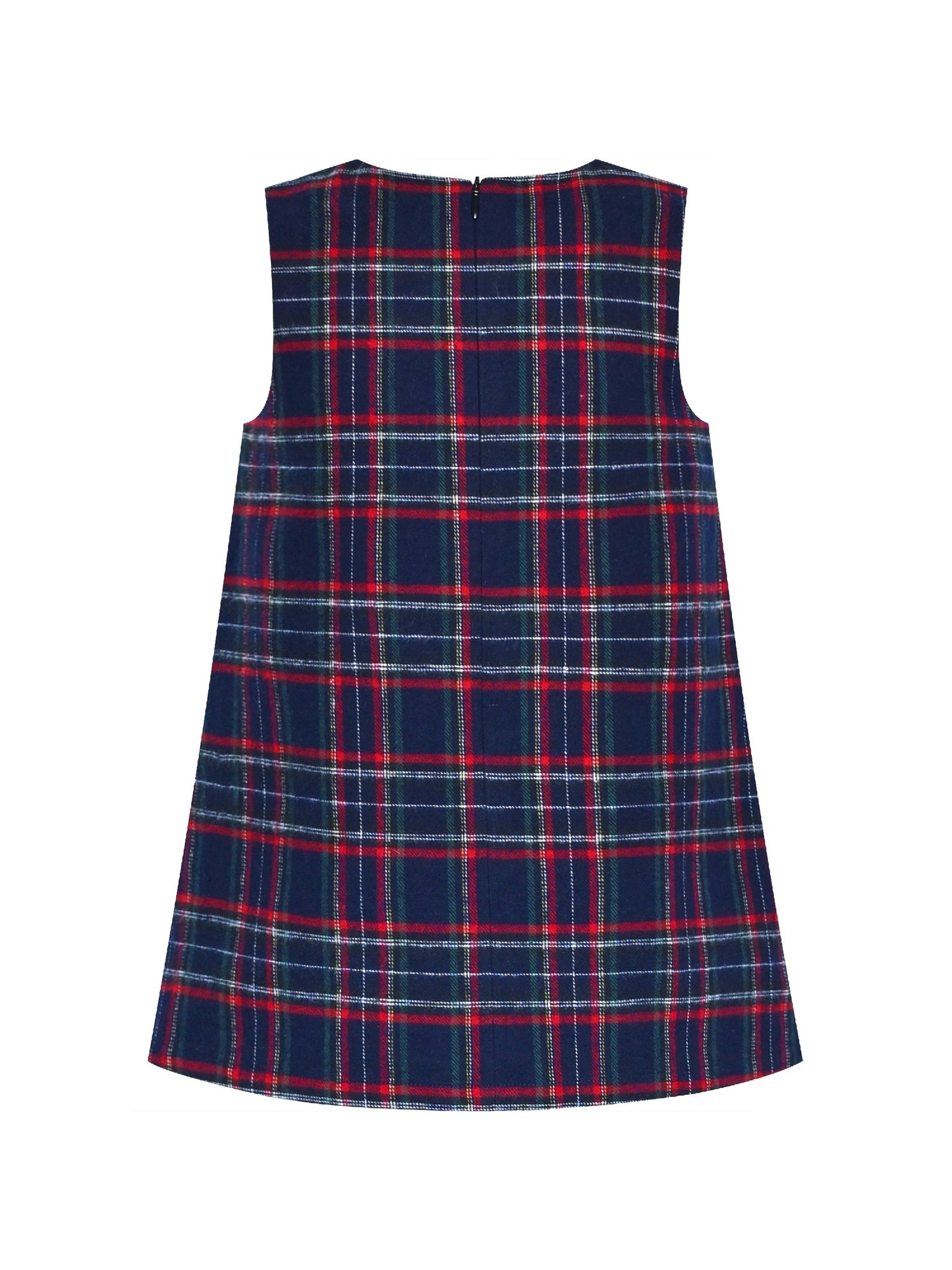 Girls Dress Plaid A-line Bow Tie School Uniform Multi-Color