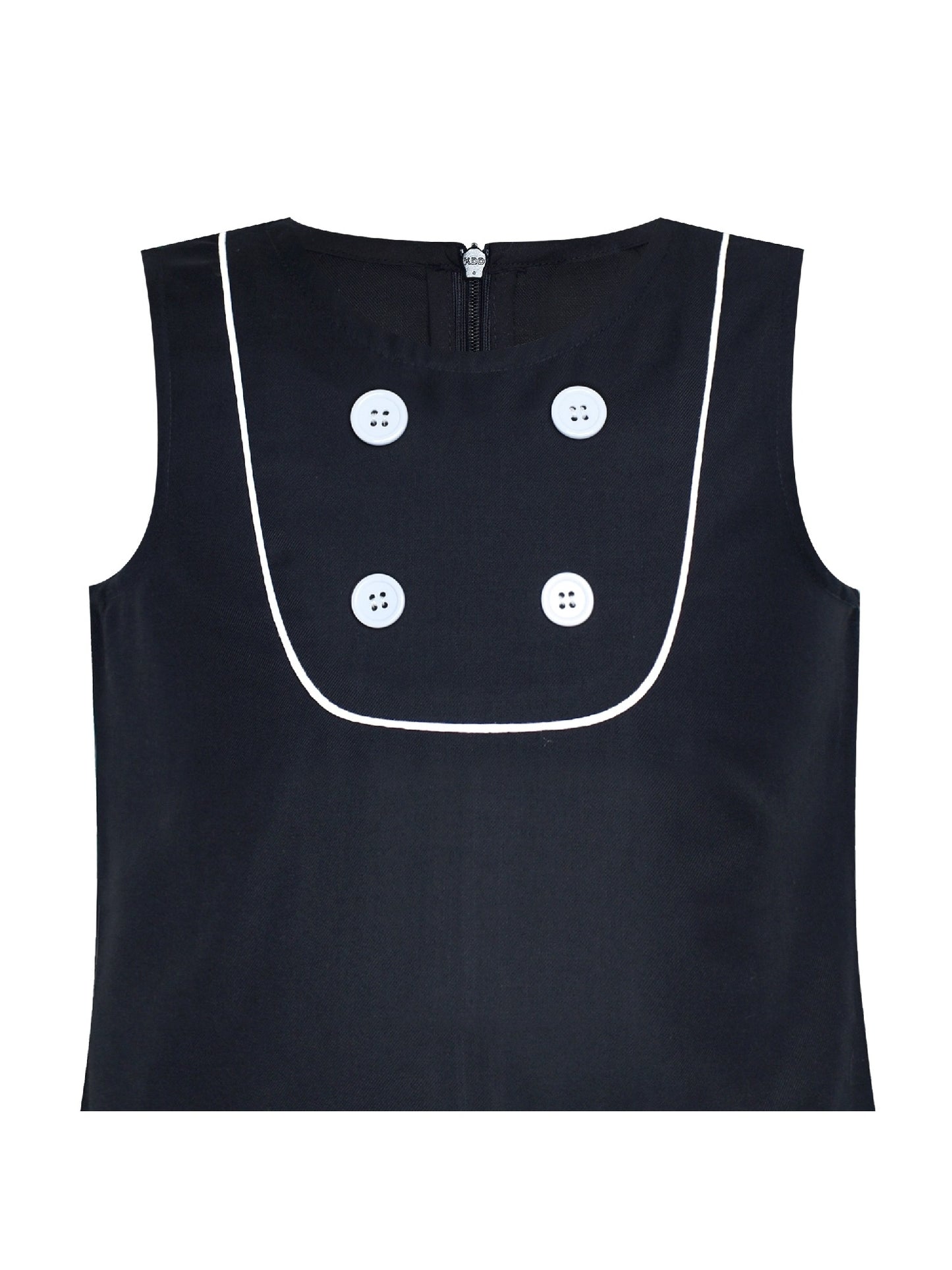 Girls Dress Red Tartan Back School Uniform White Collar Dress Black