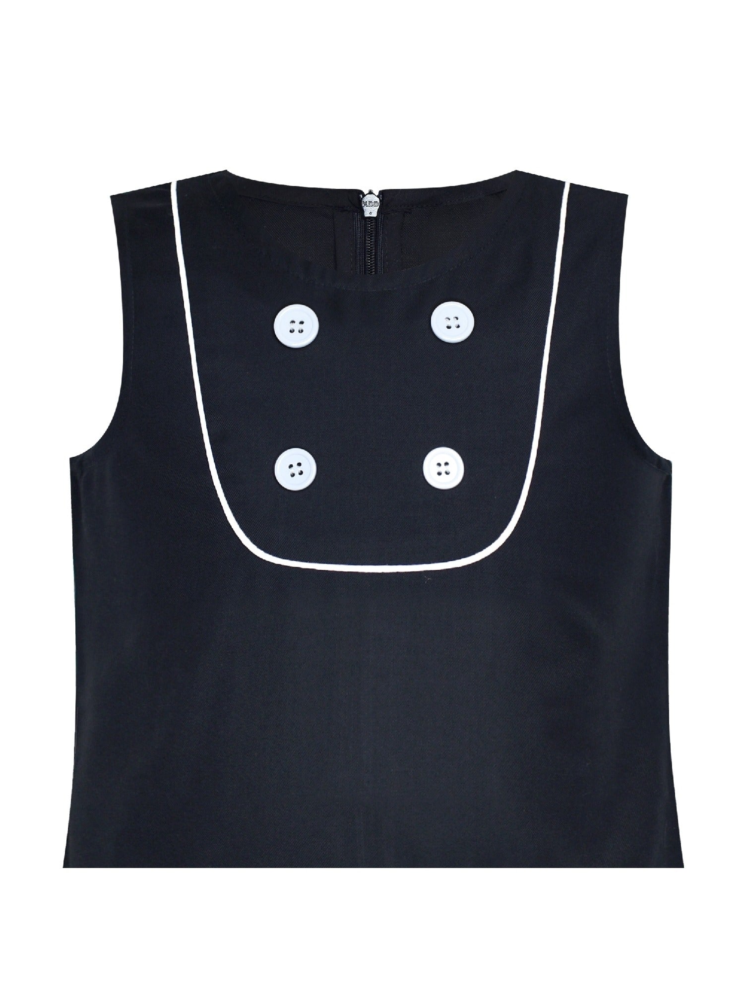 Girls Dress Red Tartan Back School Uniform White Collar Dress Black