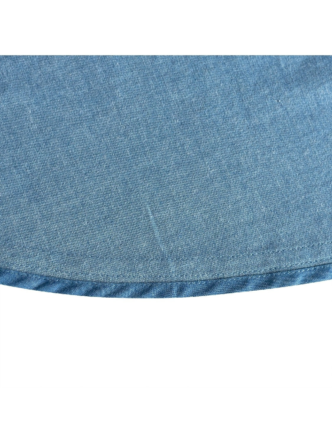 Girls Dress Denim Blue Short Sleeve School Uniform - Denim Blue