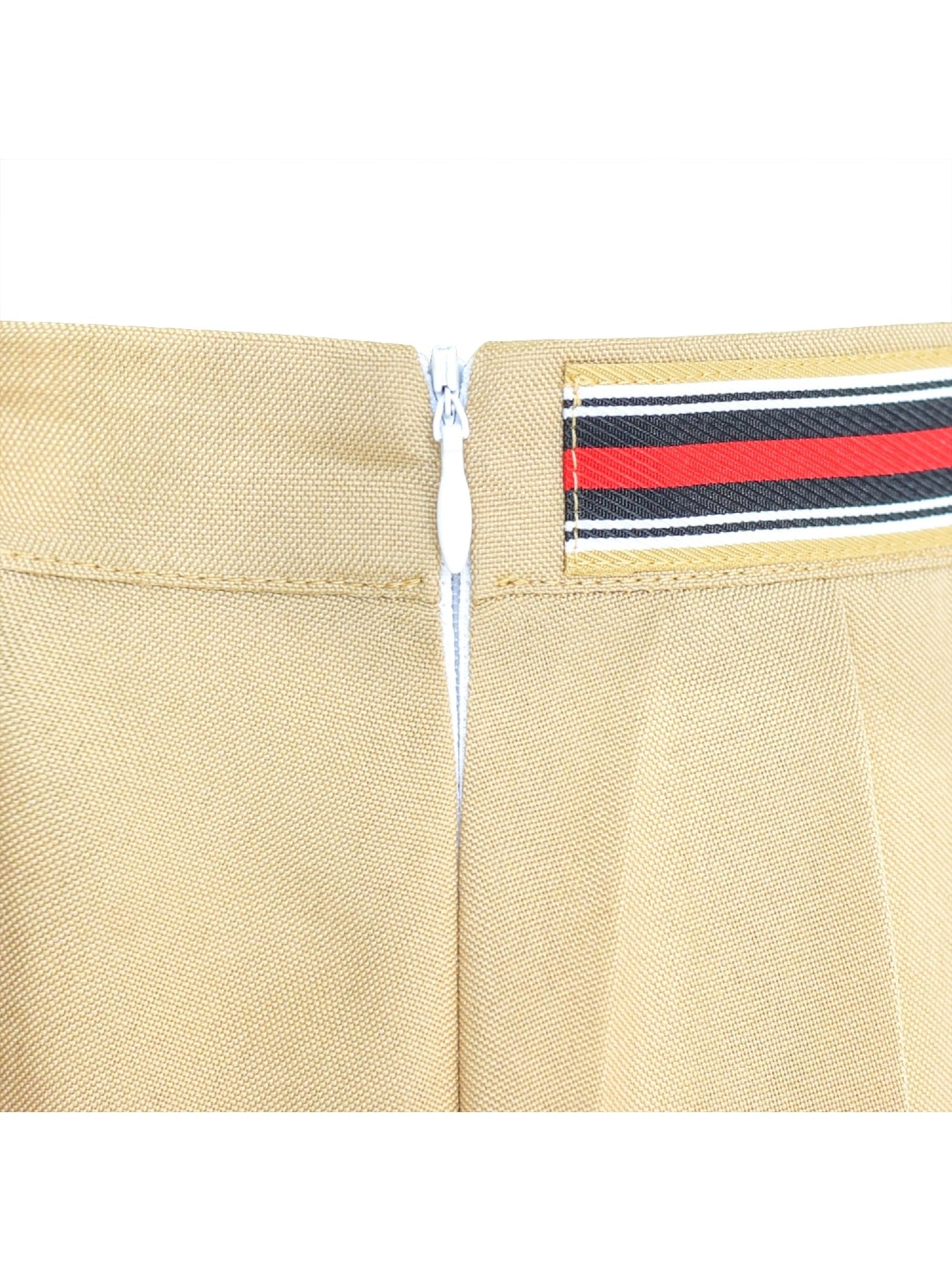 Girls Dress V Neck Pleated Hem School Uniform Yellow
