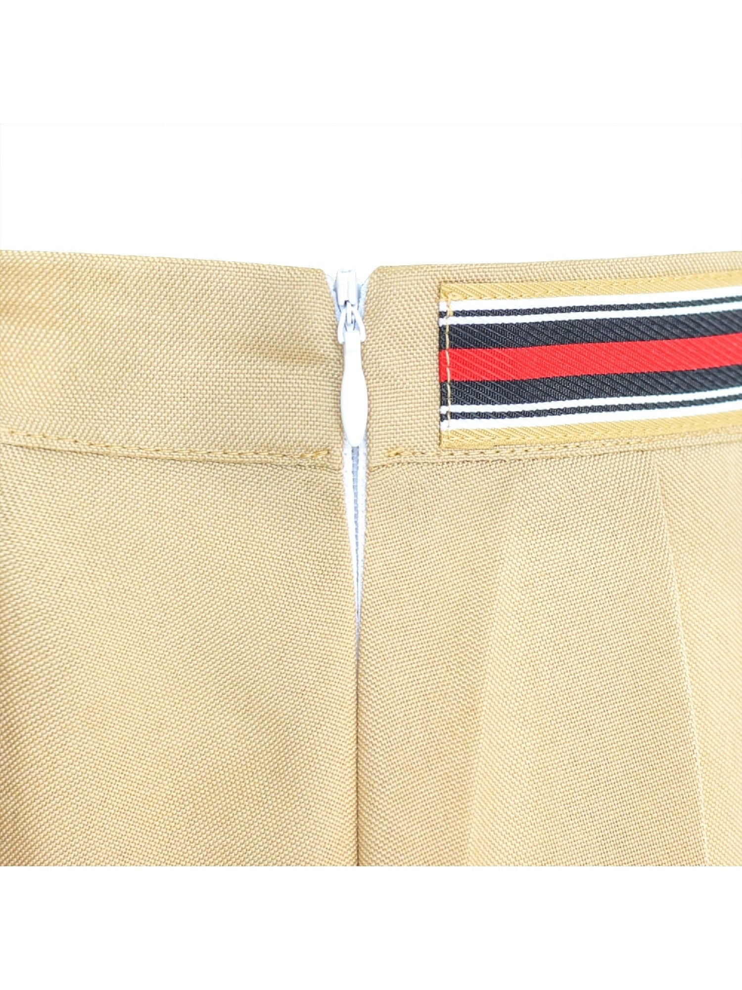 Girls Dress V Neck Pleated Hem School Uniform Yellow
