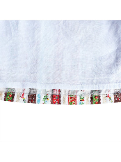 Girls Dress White Collar Back School Cotton Casual - Multi-Color
