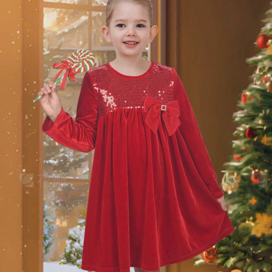 Girls Dress Red Christmas Stockings Xmas Candy Canes New Year video
