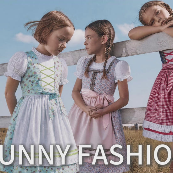 Sunny Fashion Bavarian Oktoberfest Vintage Floral Dirndl Girls Dress with Apron – Bavarian Oktoberfest Style video