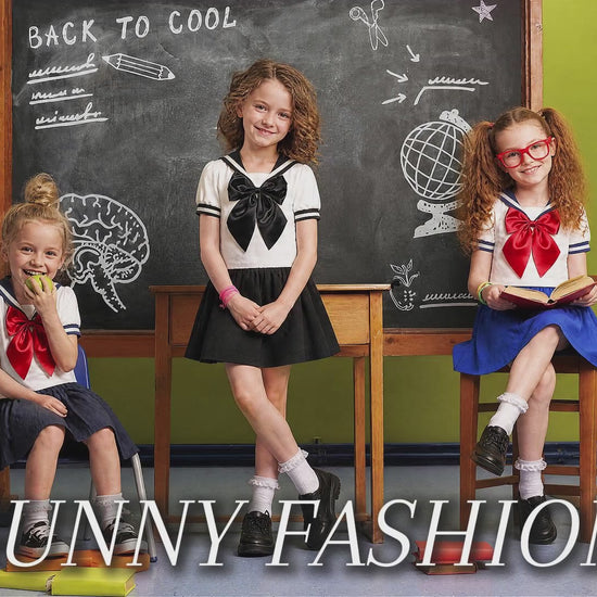 Girls Dress Sailor Moon  School Uniform Dress Navy Suit Size 6-14 Years video
