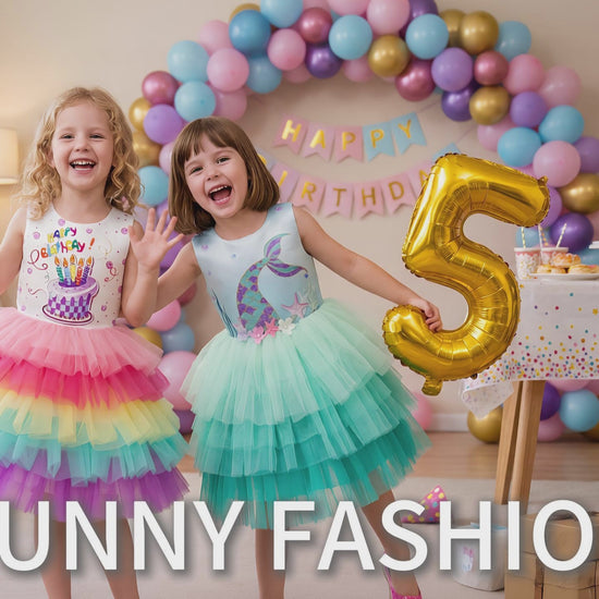SUNNY FASHION Pink Cake Birthday Princess Dress video
