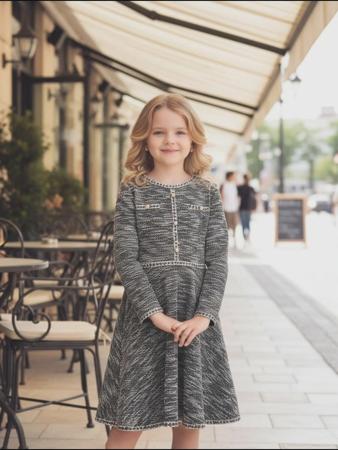Girls Dress Rose Pink Cable Knit Striped Casual Long Sleeve Cotton video