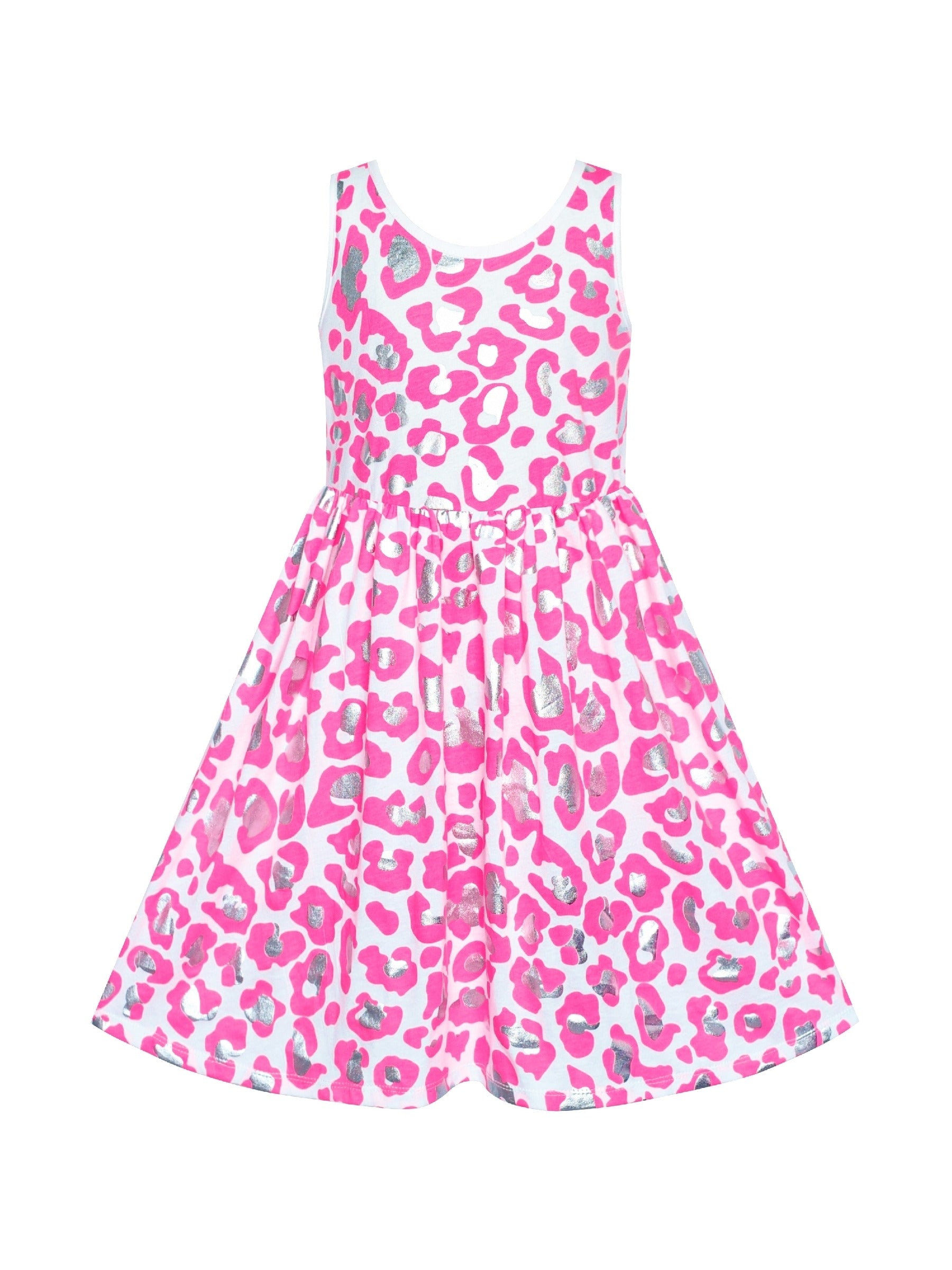 Girls Casual Dress Watermelon Tank Summer Sundress Pink