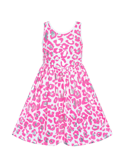 Girls Casual Dress Watermelon Tank Summer Sundress Pink