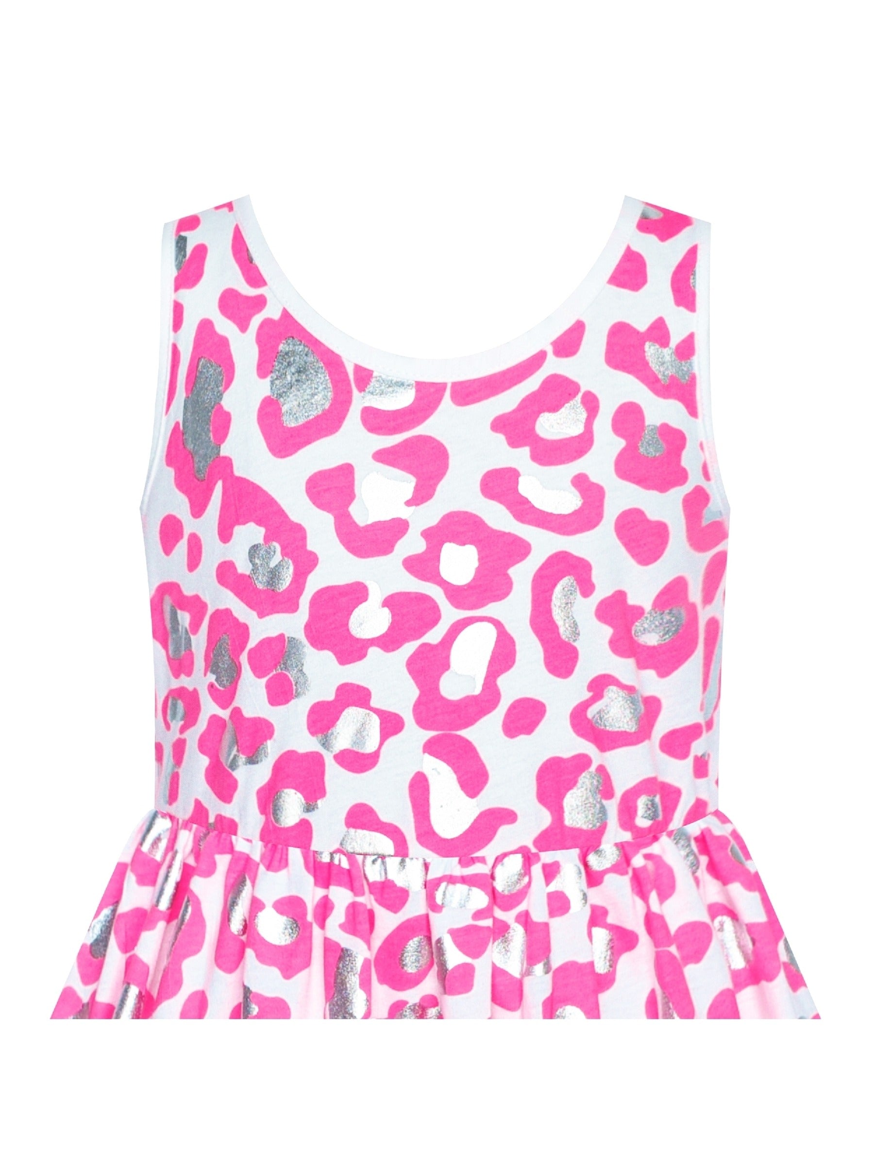 Girls Casual Dress Watermelon Tank Summer Sundress Pink