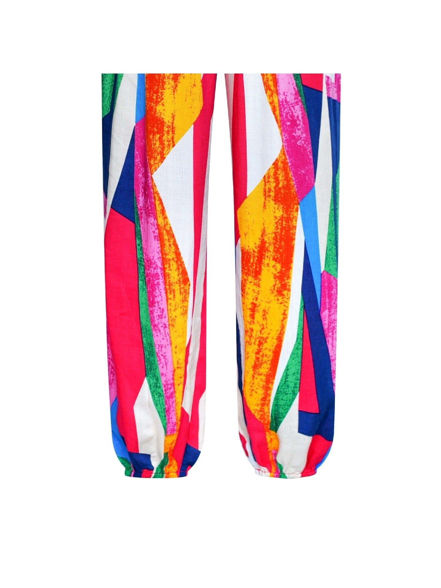 Girls Jumpsuit Colorful Bohemian Style Cotton Holiday Casual Multi-Color