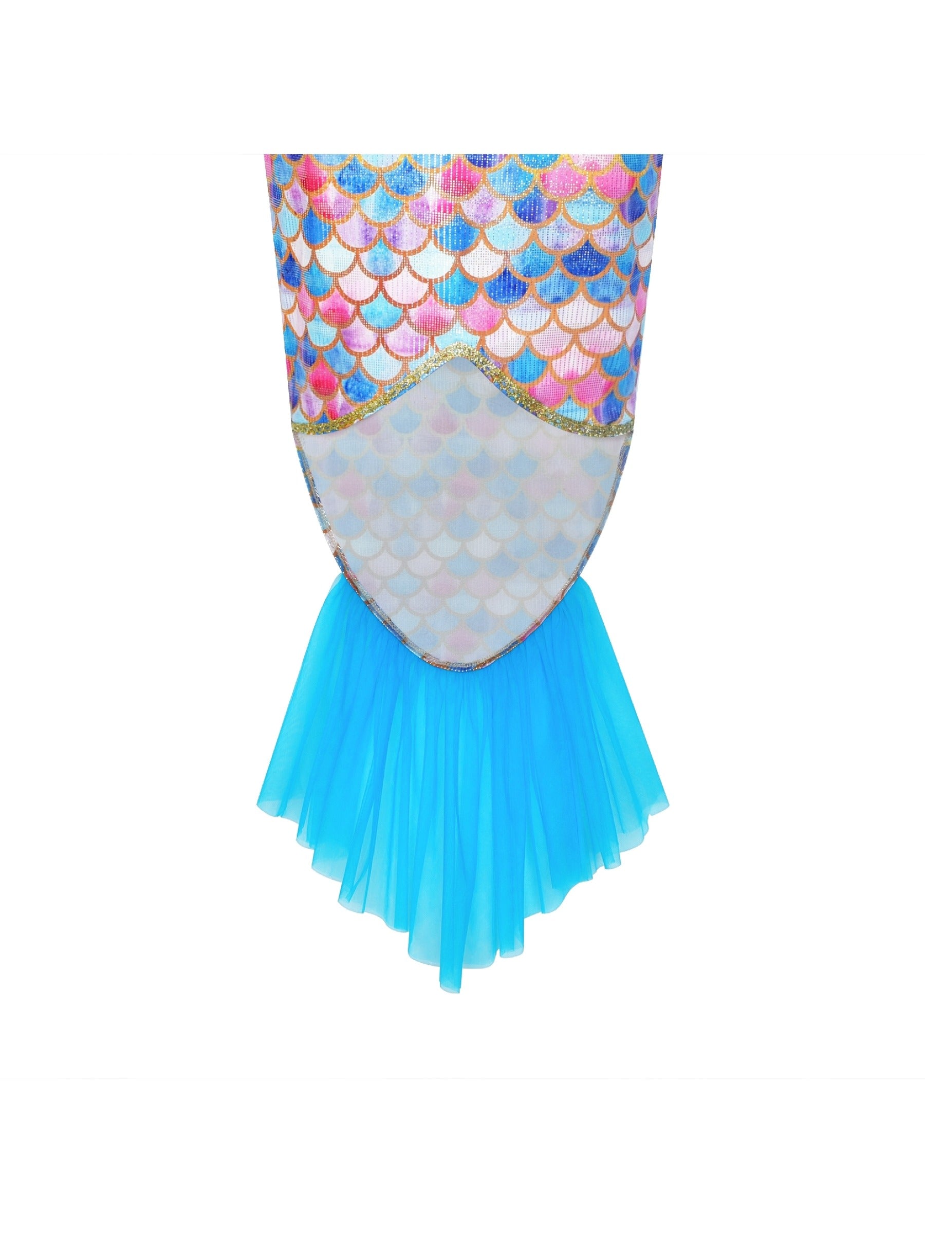 Girls Dress Mermaid Princess Costume Halloween Party Dress Blue