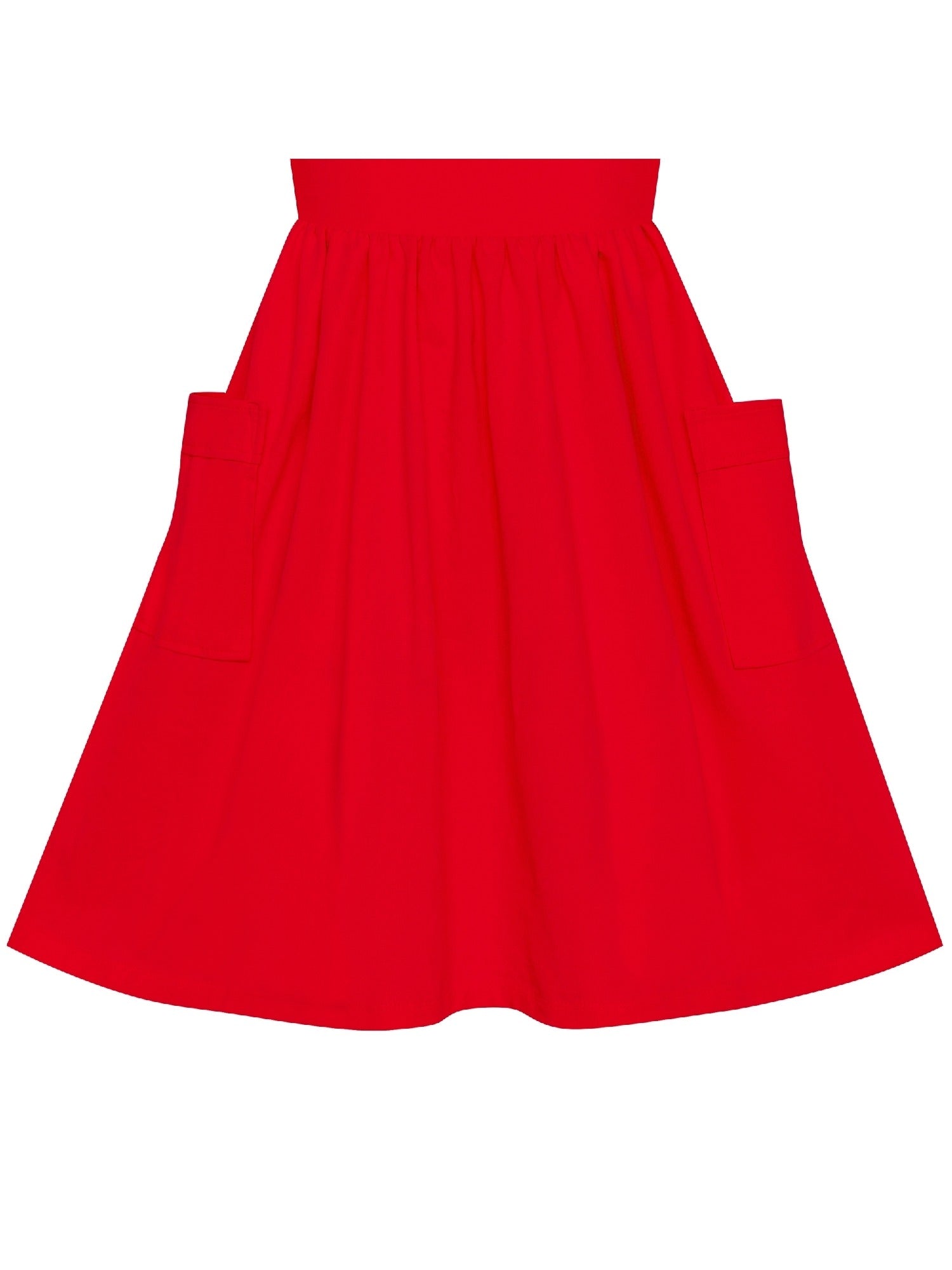 Girls Dress Yellow Casual Cotton Long Sleeve Dress Red