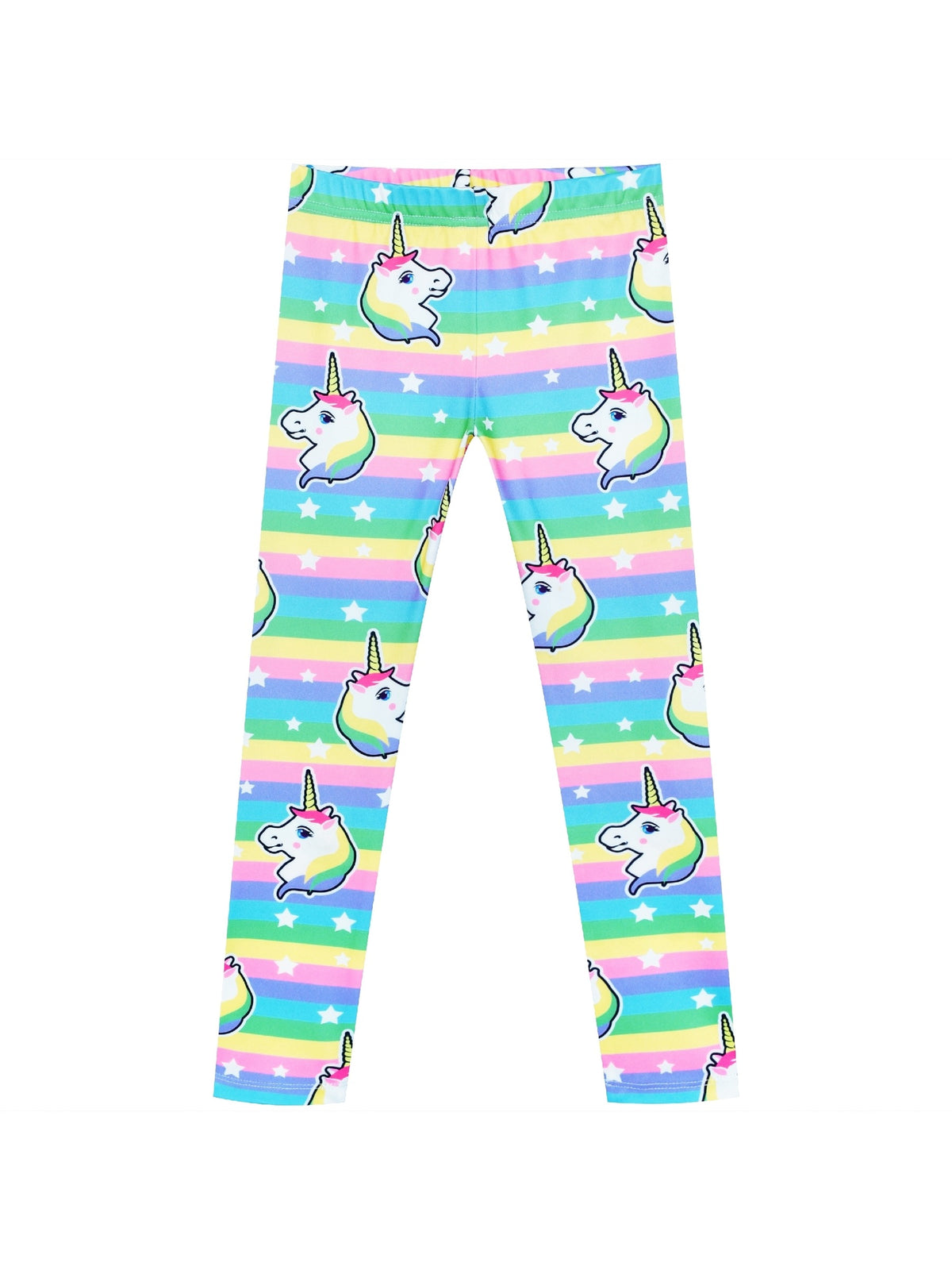 Girls Pants 3-Pack Cotton Leggings Stretchy Toddler Kids Multi-Color