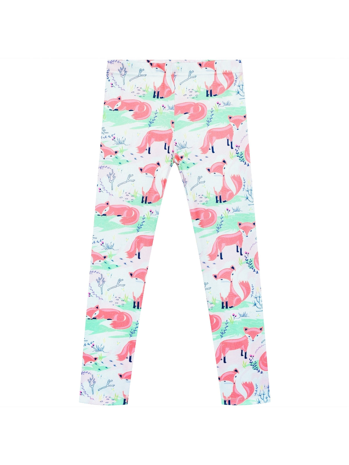 Girls Pants 3-Pack Cotton Leggings Stretchy Toddler Kids Multi-Color