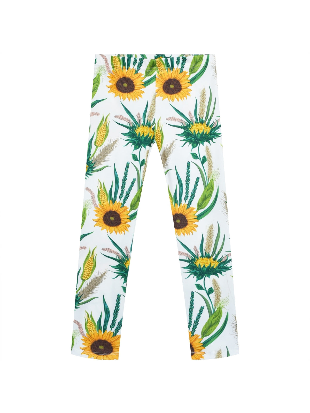 Girls Pants 3-Pack Cotton Leggings Stretchy Toddler Kids Multi-Color