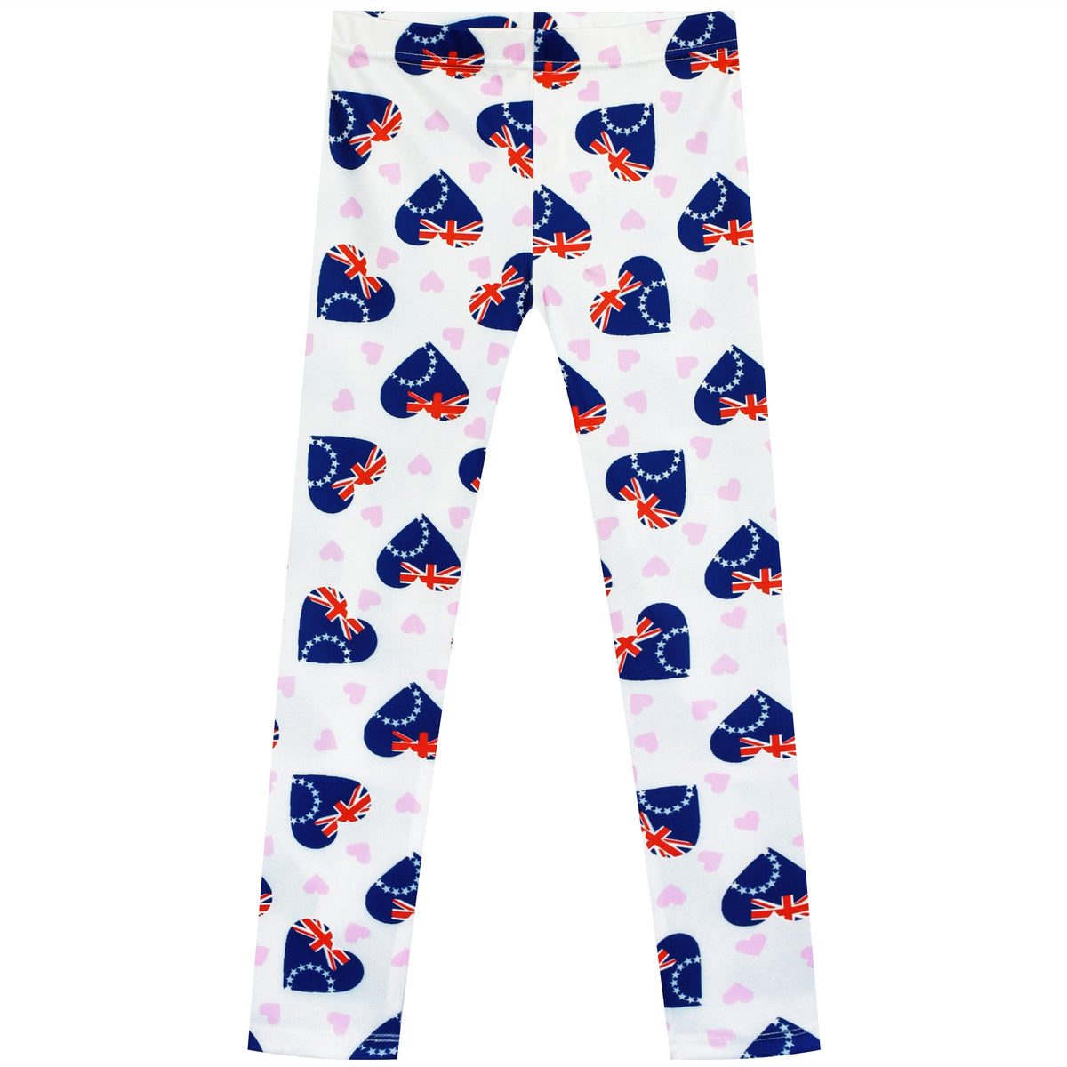 Girls Pants 3-Pack Cotton Leggings Stretchy Toddler Kids Multi-Color