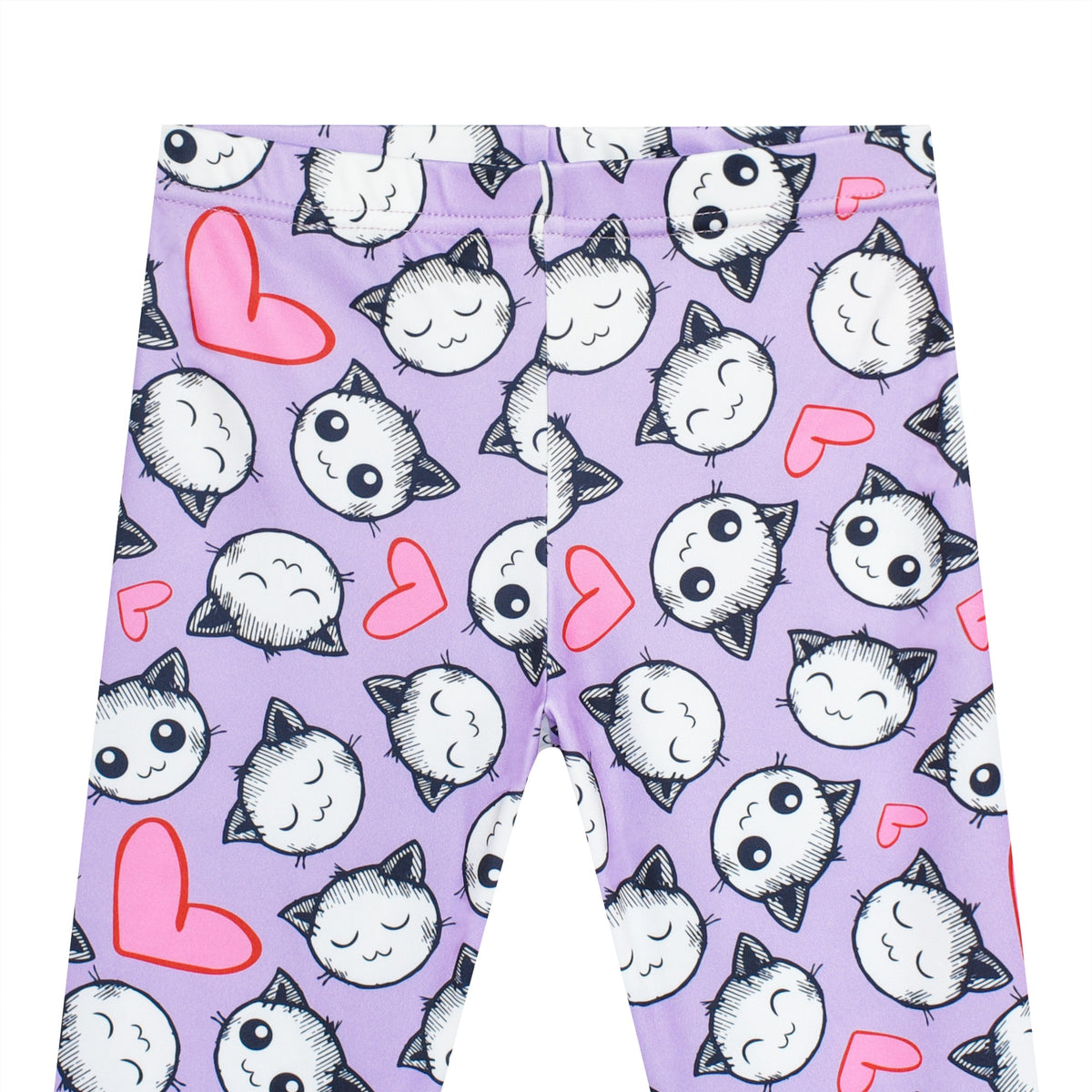 Girls Pants 3-Pack Cotton Leggings Stretchy Toddler Kids Multi-Color
