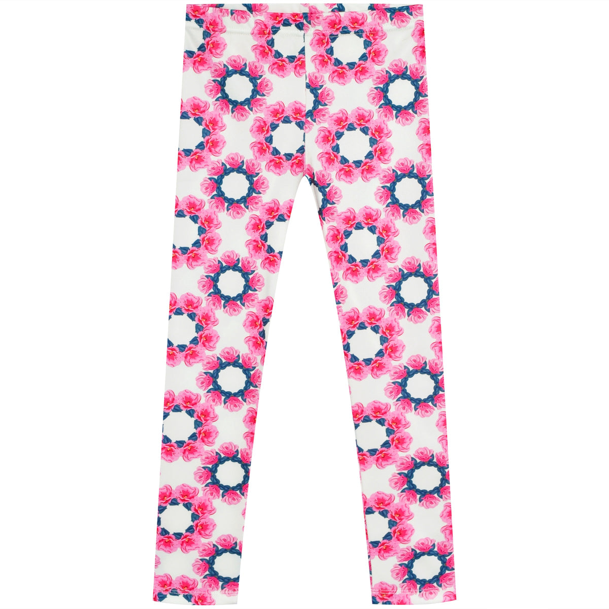 Girls Pants 3-Pack Cotton Leggings Stretchy Toddler Kids Multi-Color