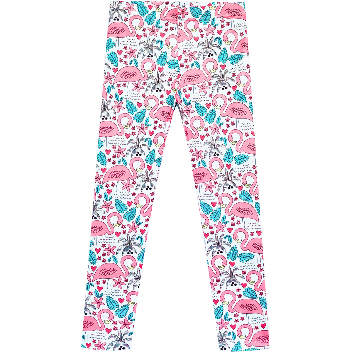 Girls Pants 3-Pack Cotton Leggings Stretchy Toddler Kids Multi-Color