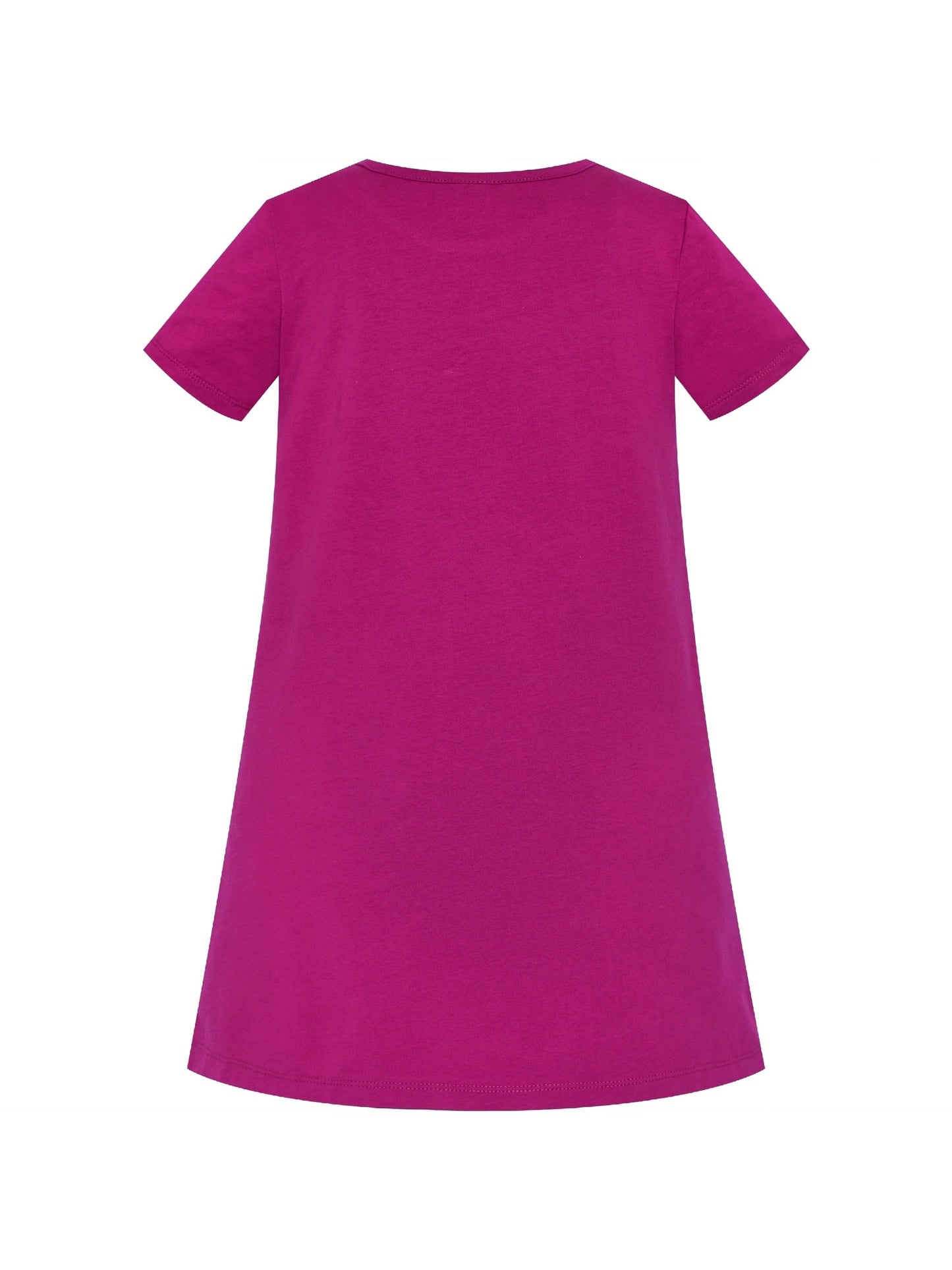Girls Dress Cotton Casual Star Embroidered Violet Yellow Purple