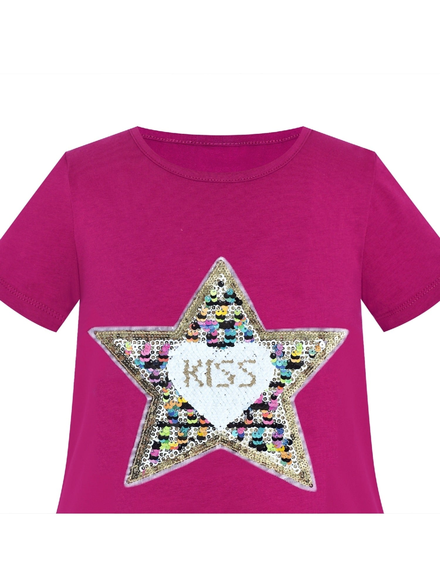 Girls Dress Cotton Casual Star Embroidered Violet Yellow Purple