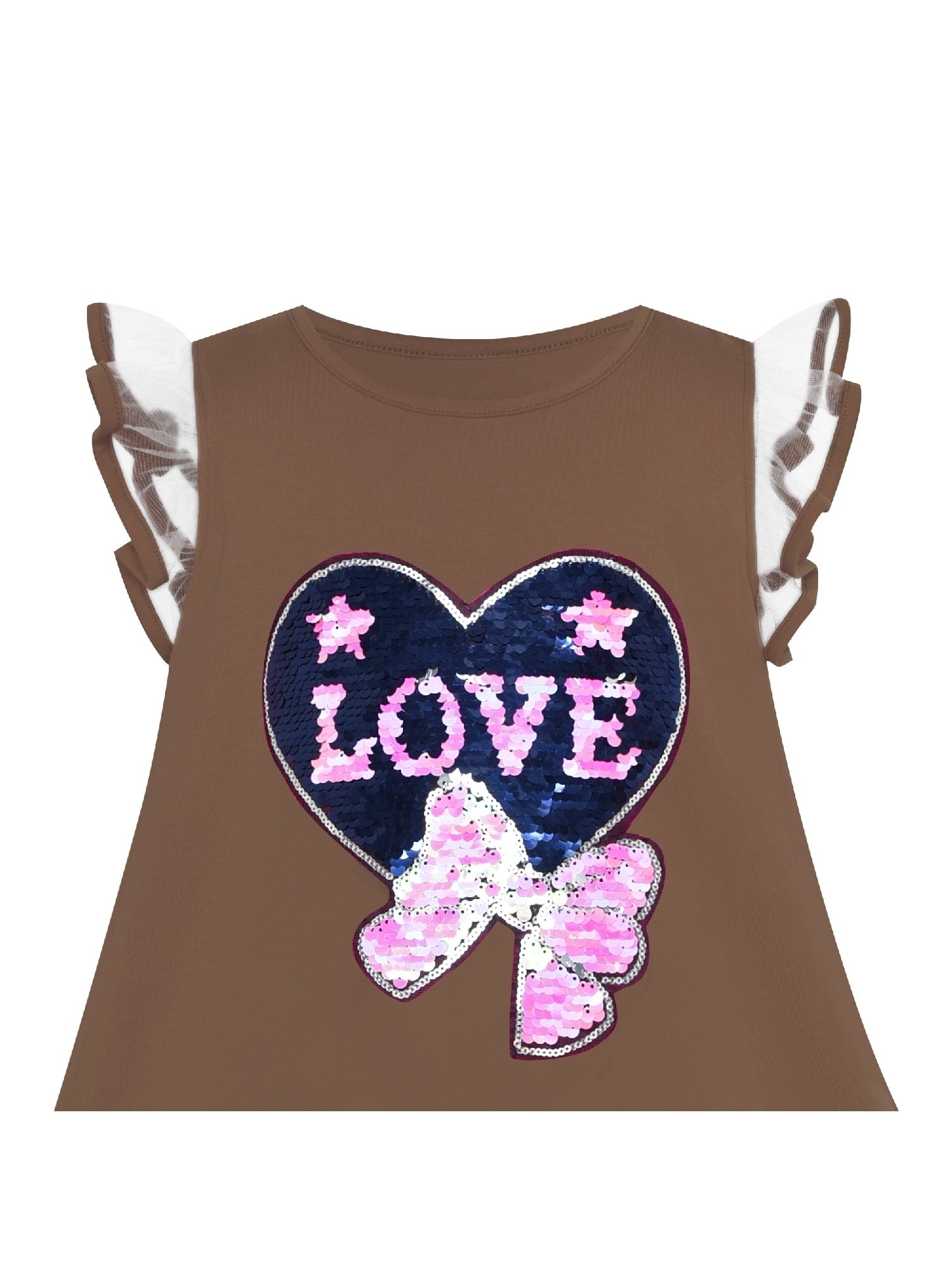 Girls Dress Cotton Casual Star Embroidered Violet Yellow Brown