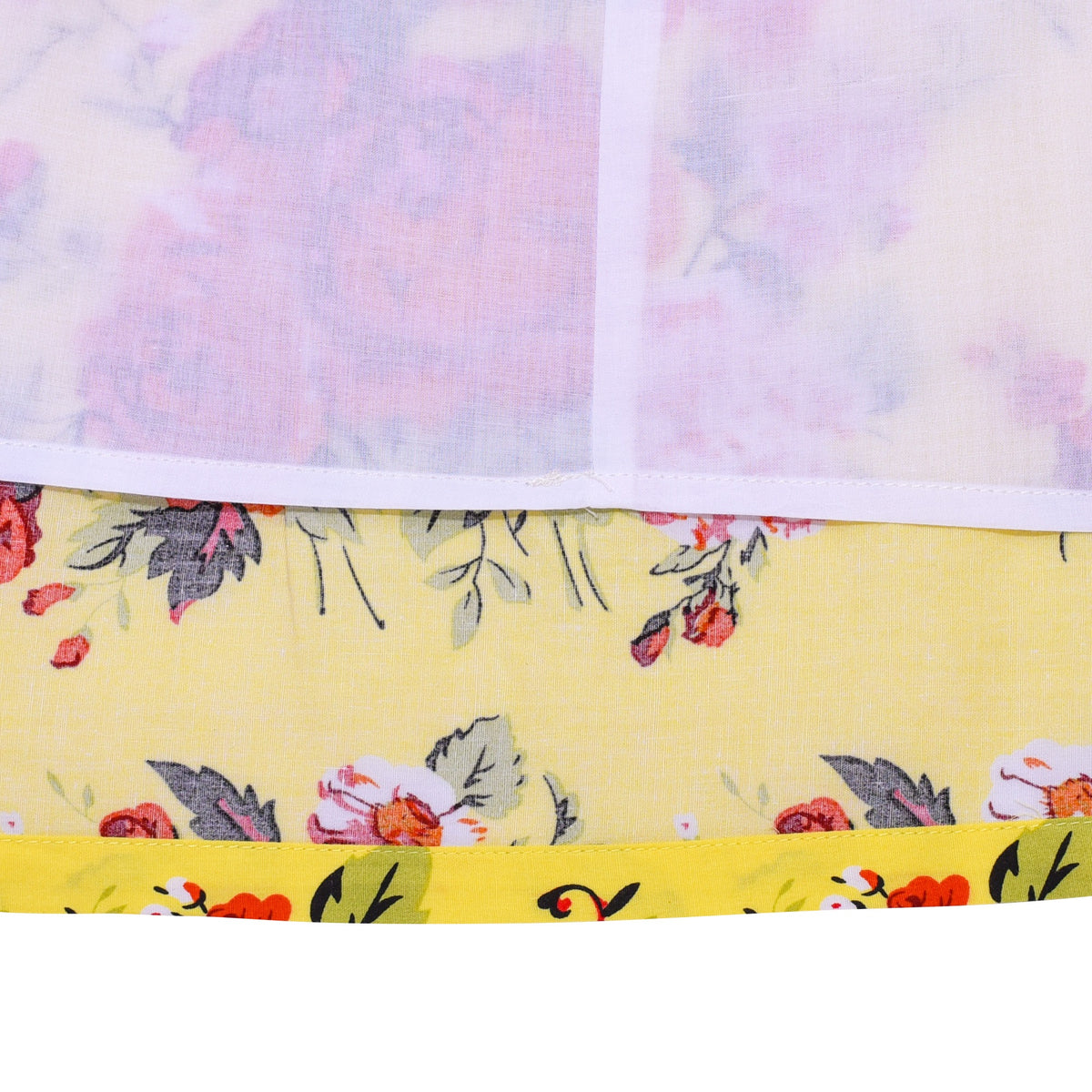 Girls Dress Brown Butterfly Double Bow Tie Party Kids Sundress - Yellow Flower Butterfly