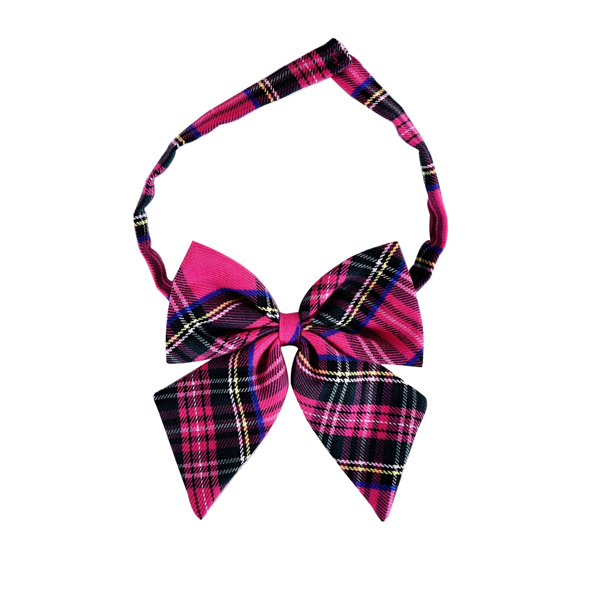 Girls Skirt Kids School Uniform Set Red Tartan Pleated Hem Skirt Pink