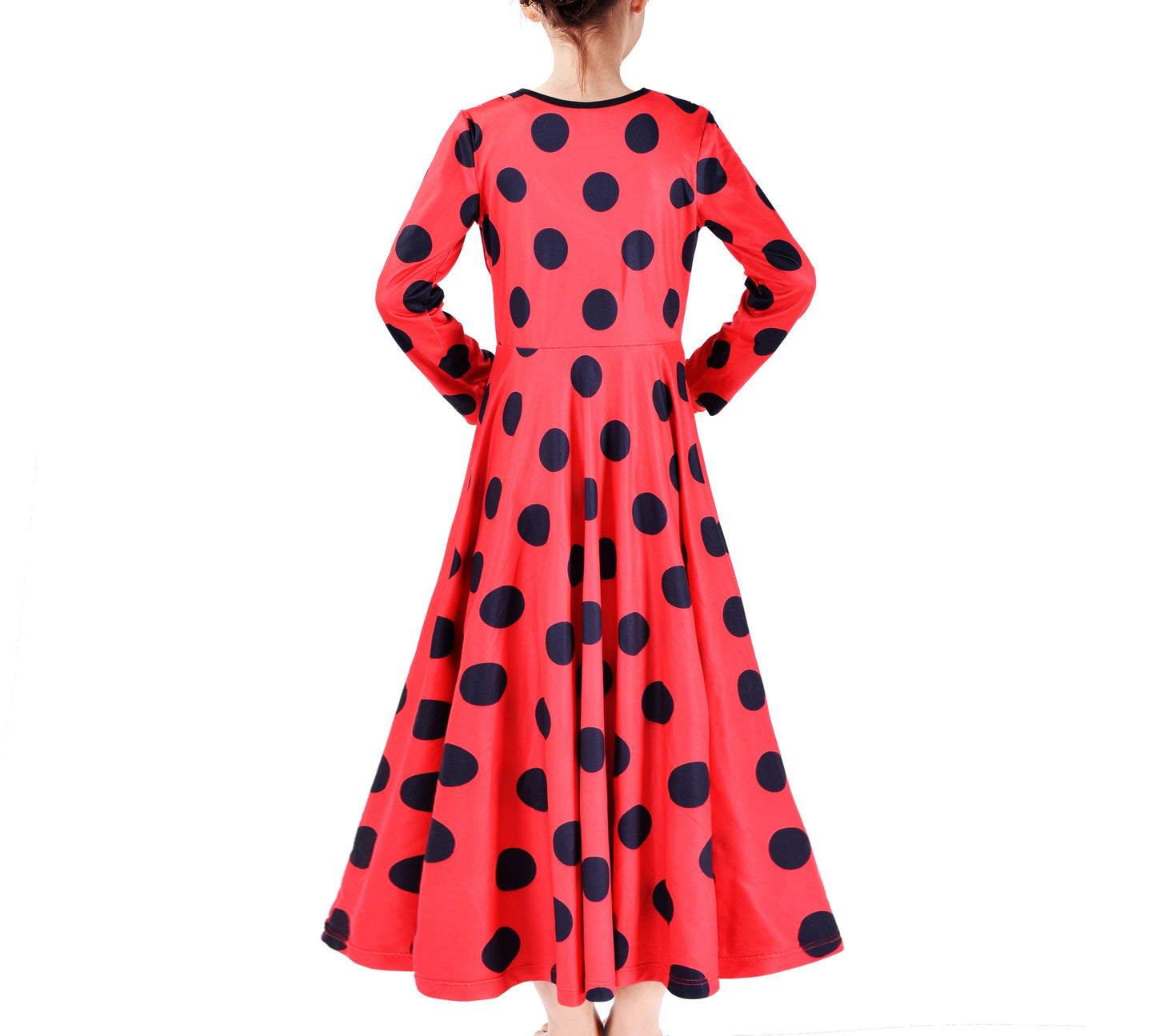 Girls Dress Superhero Face Mask Earring Gloves Halloween Red