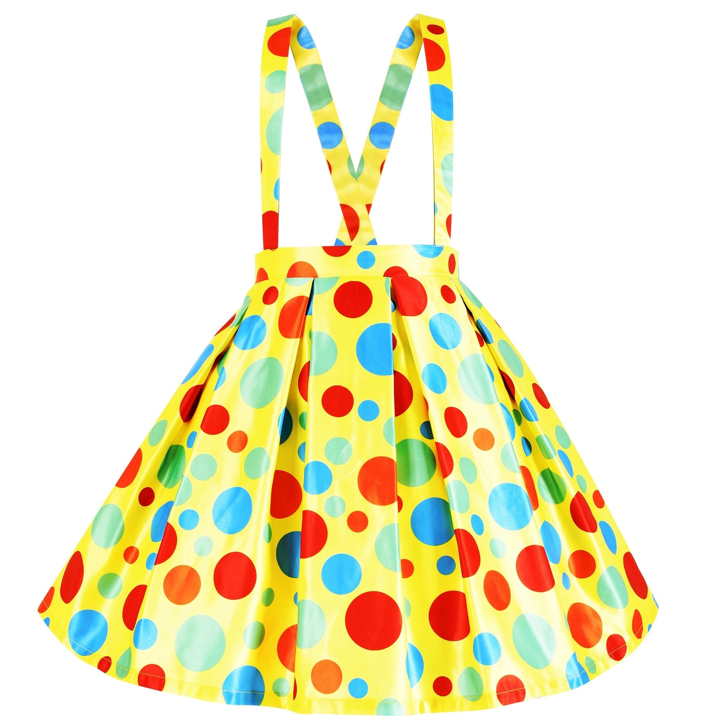 Girls Dress Set Clown Costume Hat Halloween Carnival Rose Monday Multi-Color