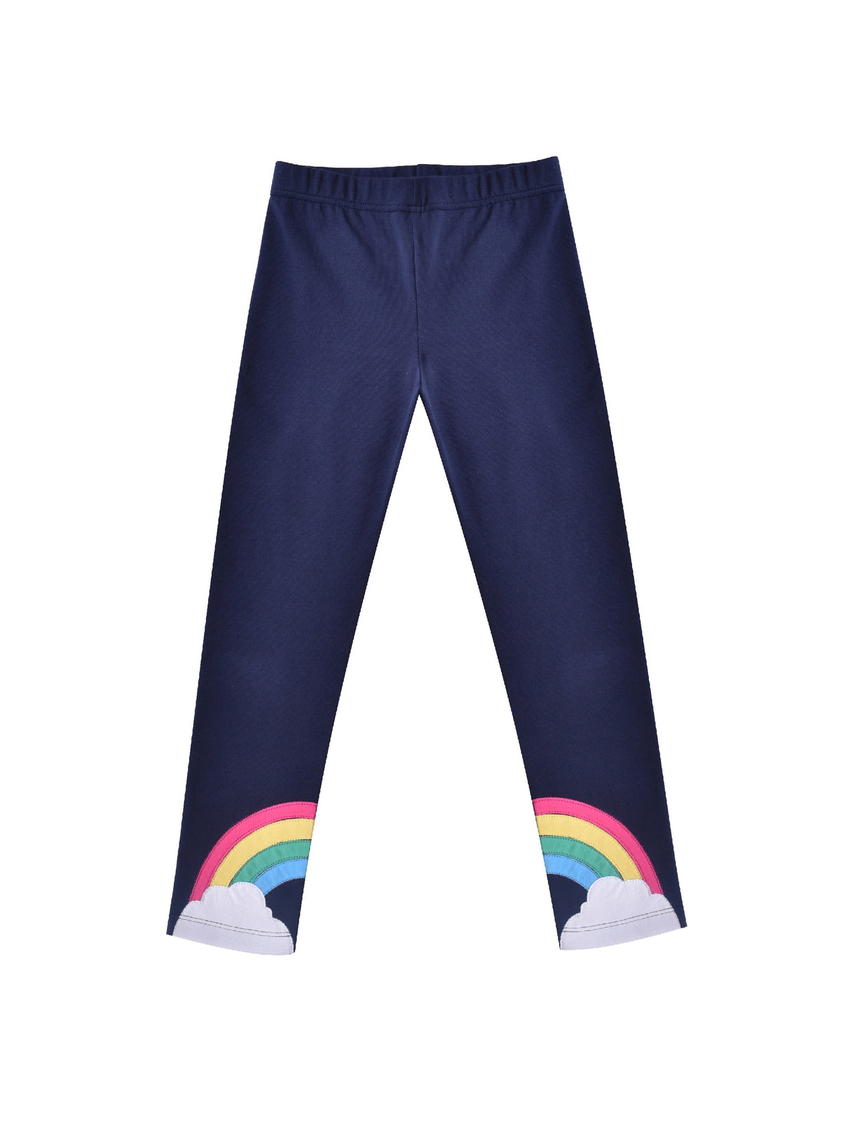 Girls Pants 3-Pack Cotton Leggings Stretchy Toddler Kids Blue