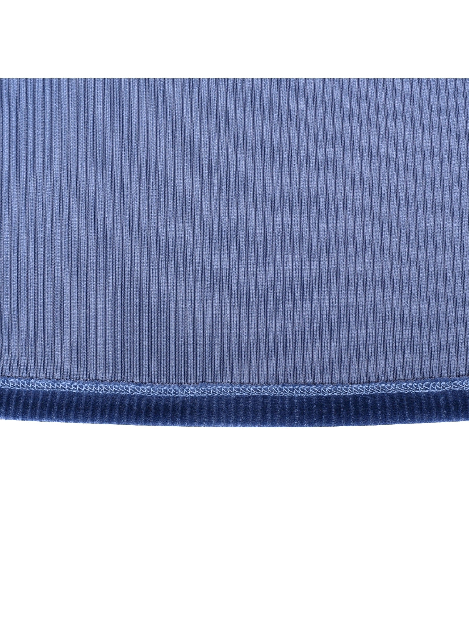Girls Dress White Collar Velvet Ruffle Sleeve School Uniform Long Sleeve Blue