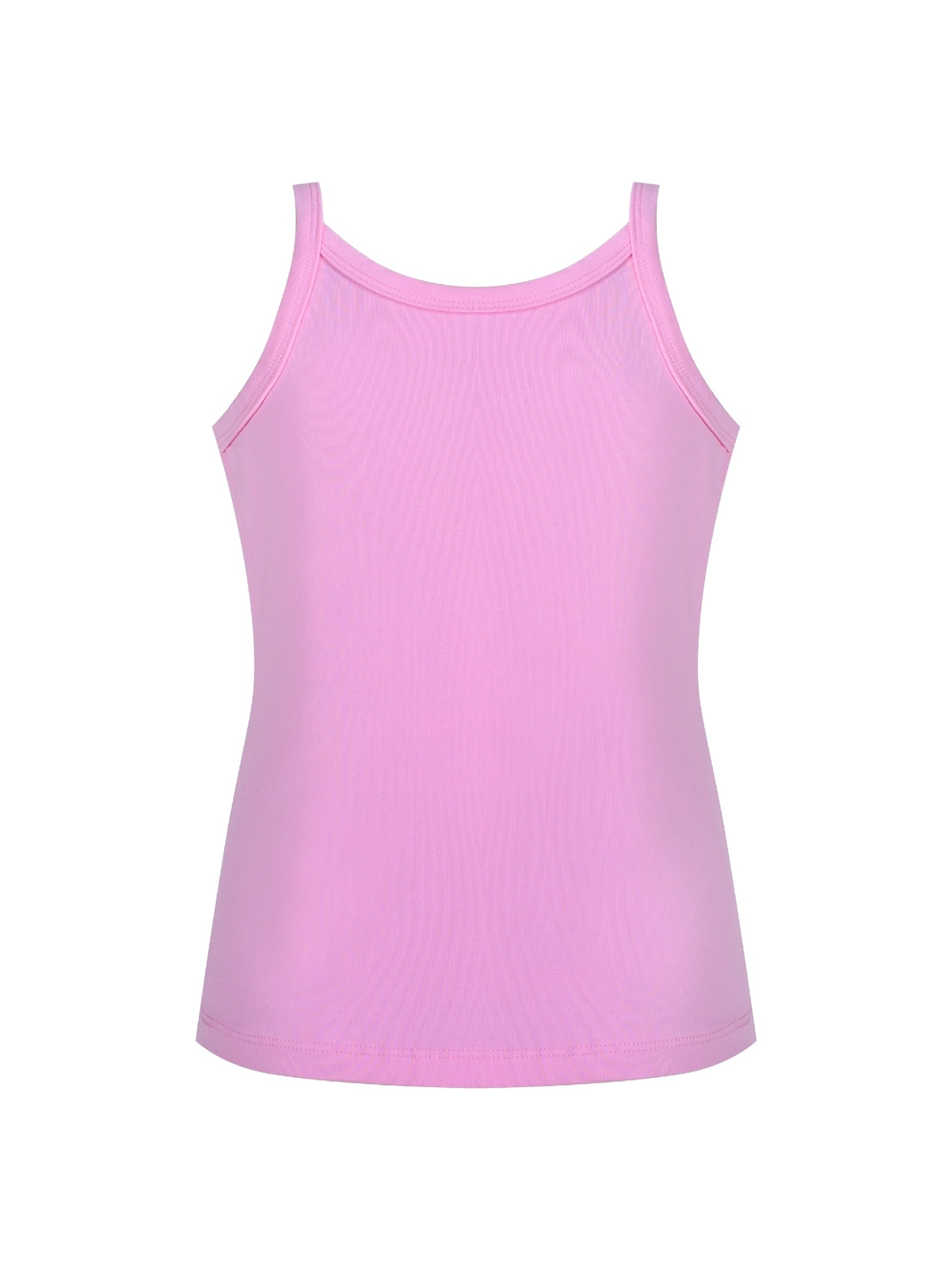Girls Undershirt 3-pack Cami Camisole Tank Tops Cotton Pink