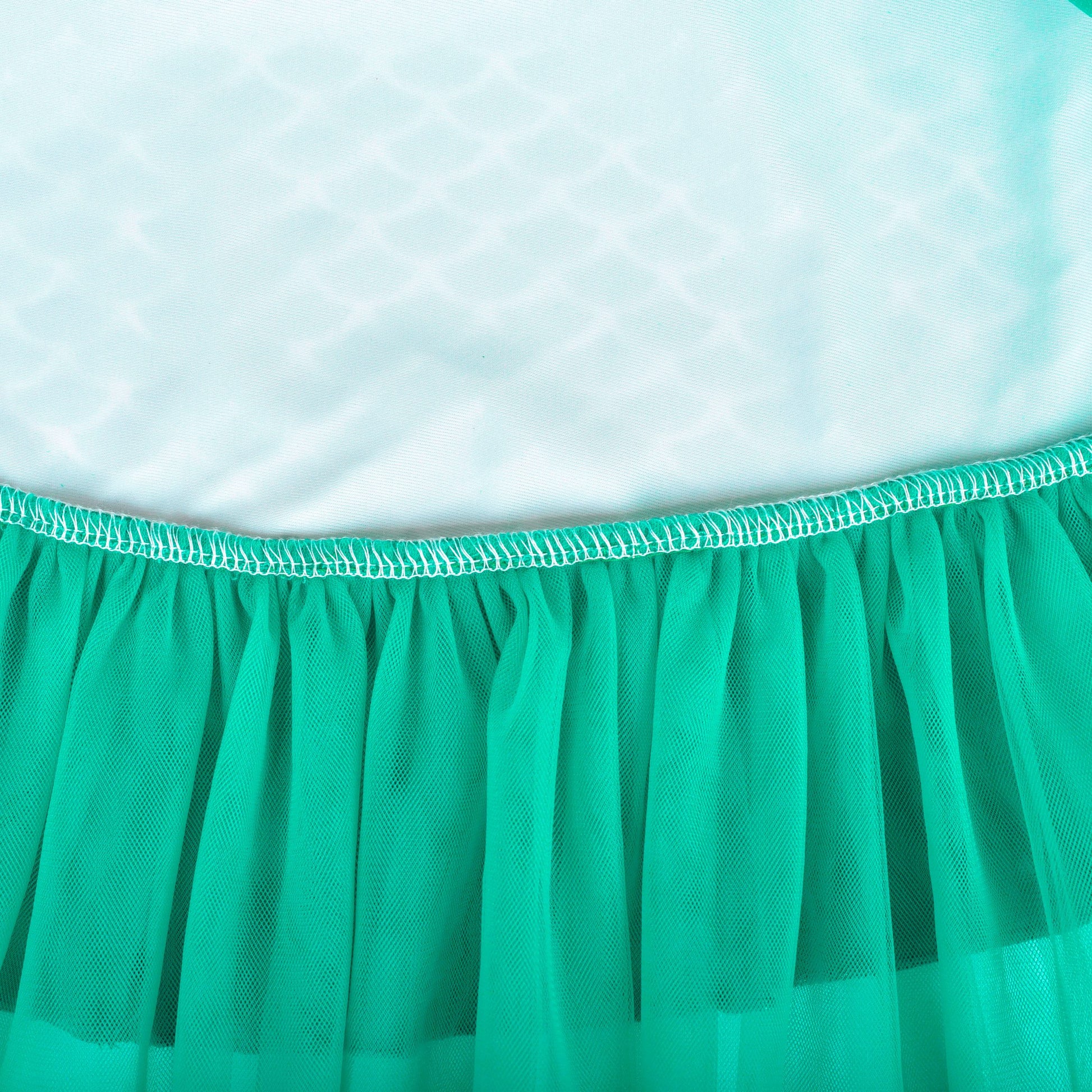 Girls Dress Mermaid Princess Costume Halloween Party Dress Green