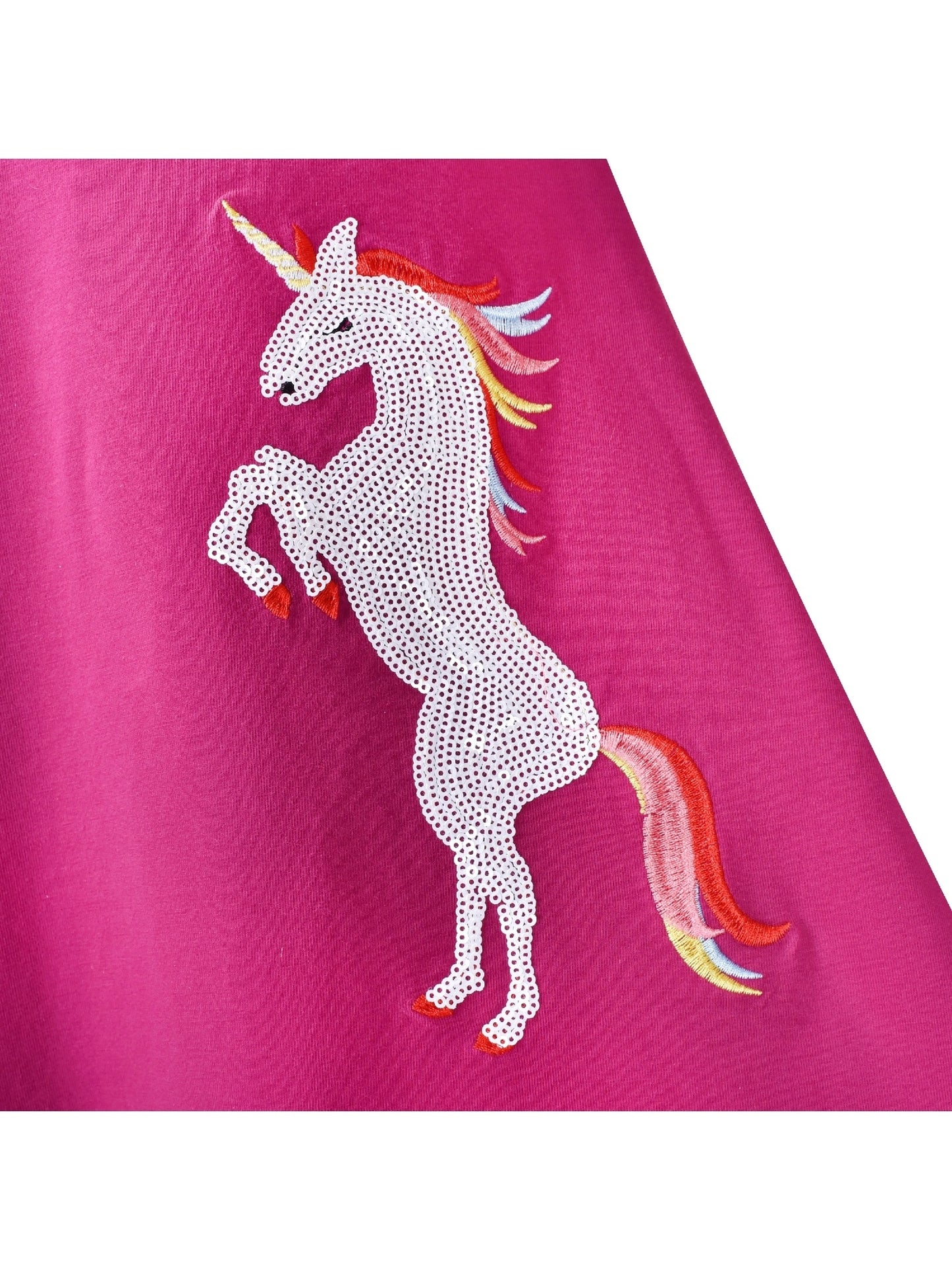 Girls Dress Christmas Santa Pink Cotton Long Sleeve Pink