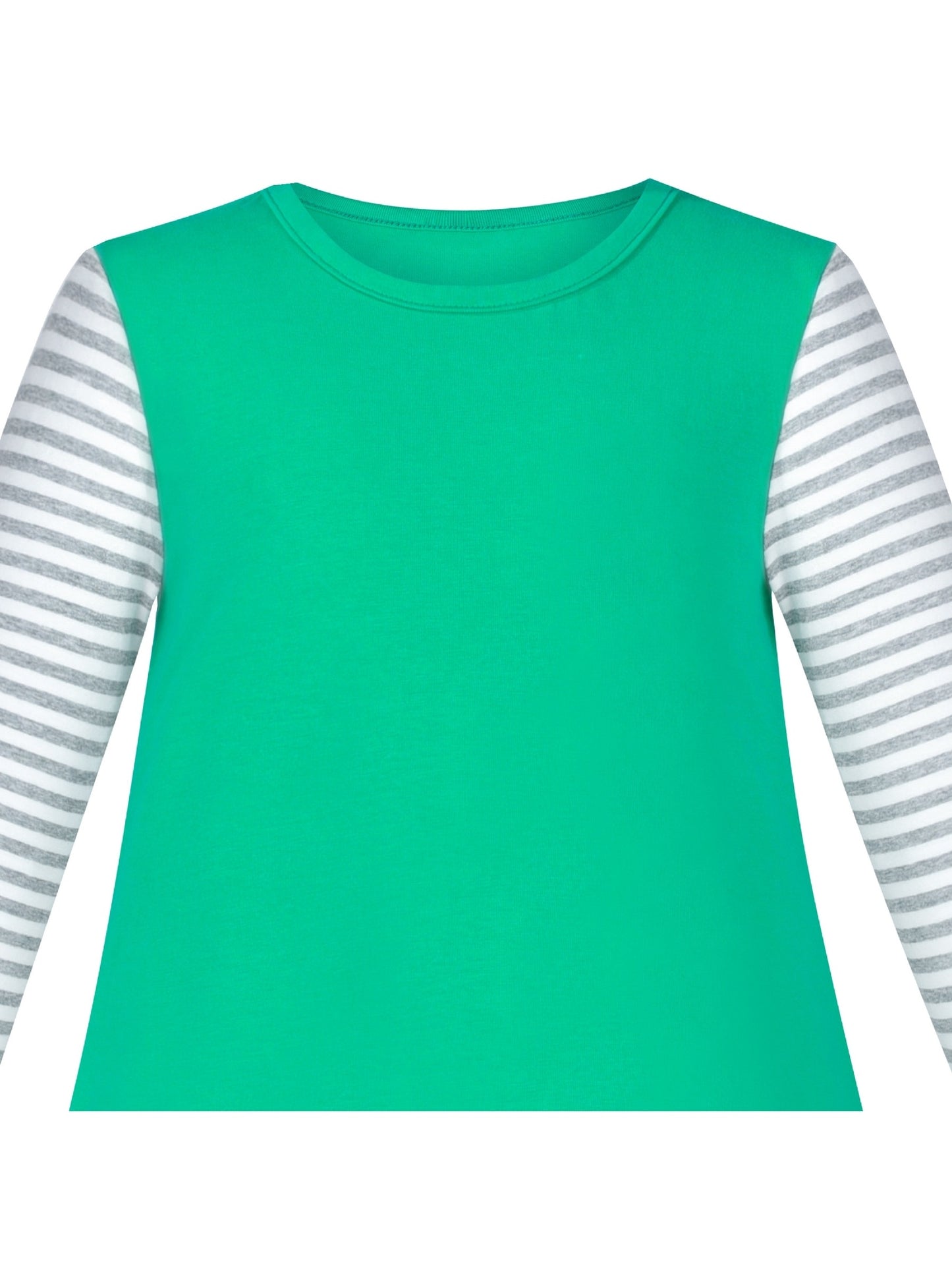 Girls Dress Christmas Santa Pink Cotton Long Sleeve Green