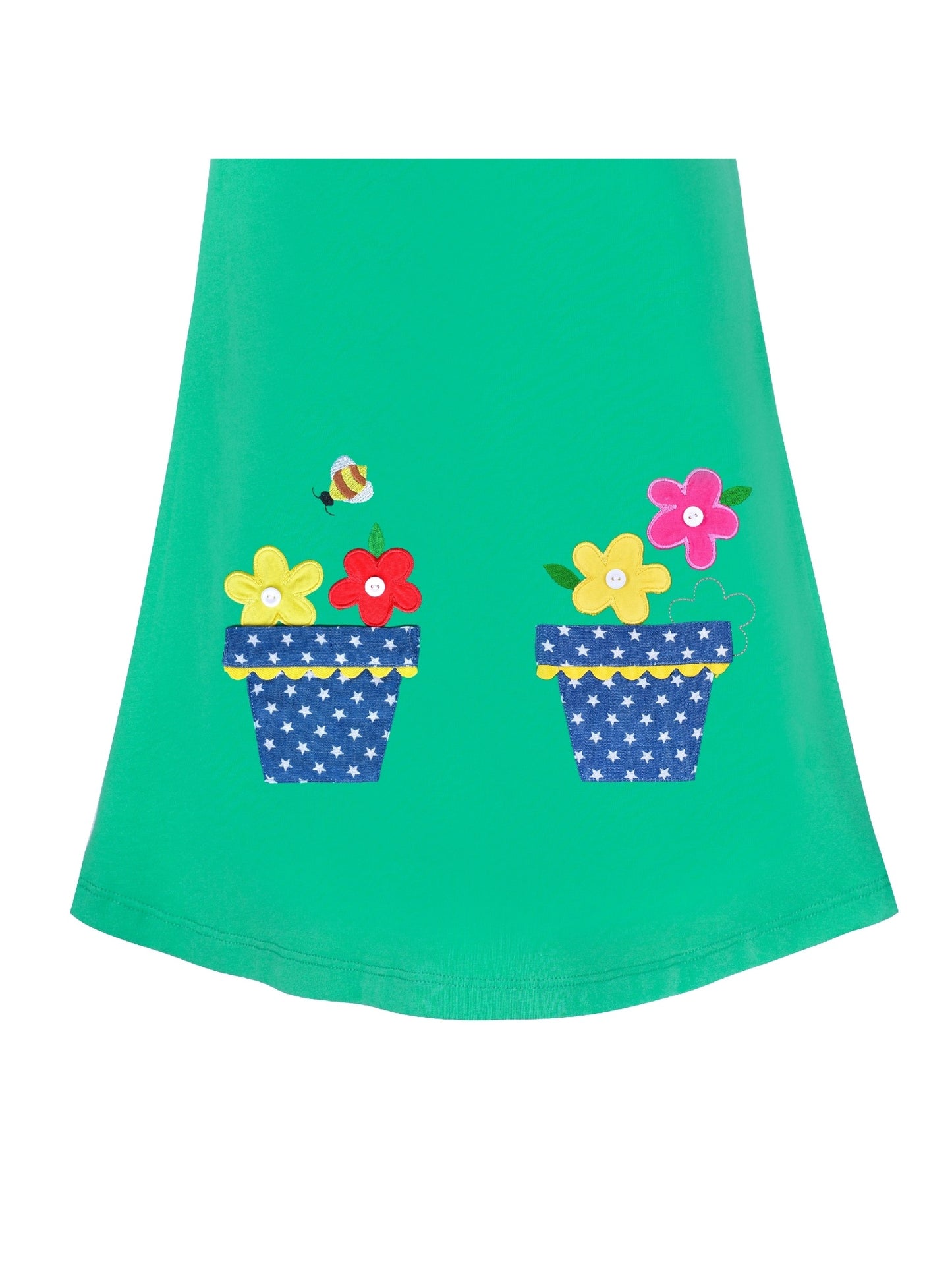 Girls Dress Christmas Santa Pink Cotton Long Sleeve Green