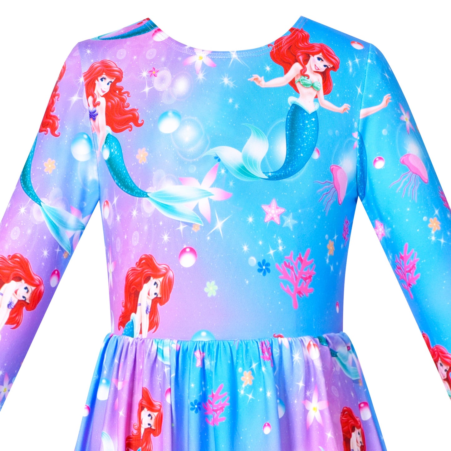 Girls Dress Floral Casual Maxi Dress Short Sleeve Open Back Blue