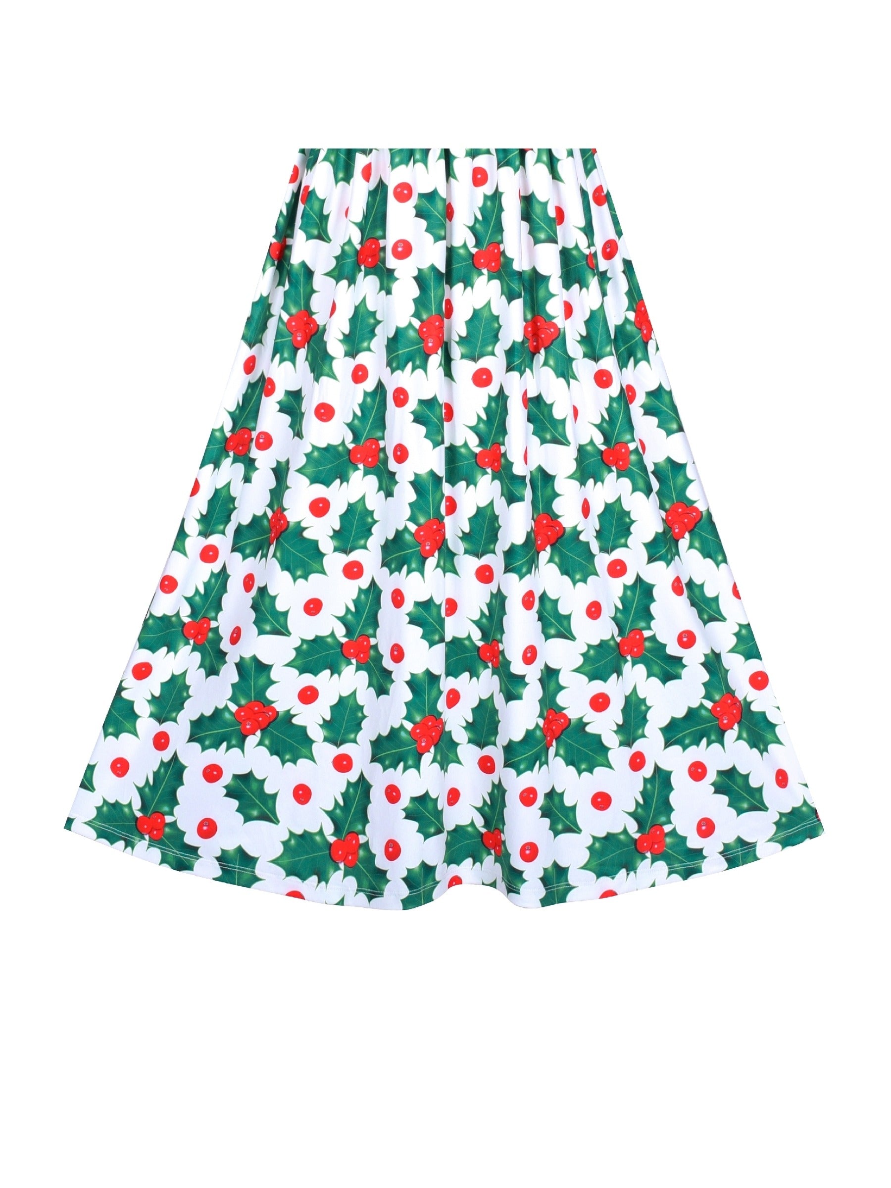 Girls Dress Maxi Christmas Long Sleeve Casual V-neck Bow Tie Green