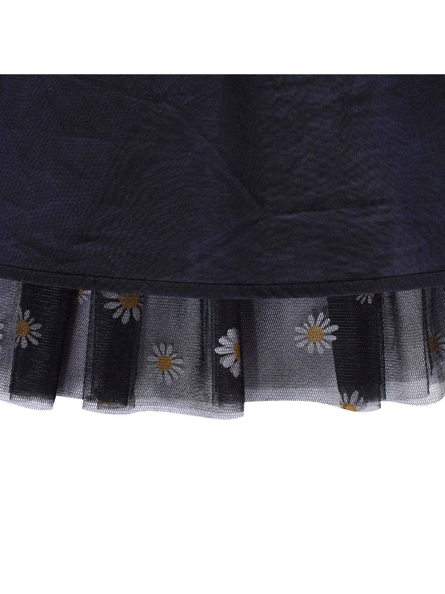 Girls Dress Rainbow Colorful Tulle Skirt Long Sleeve Holiday Party Black