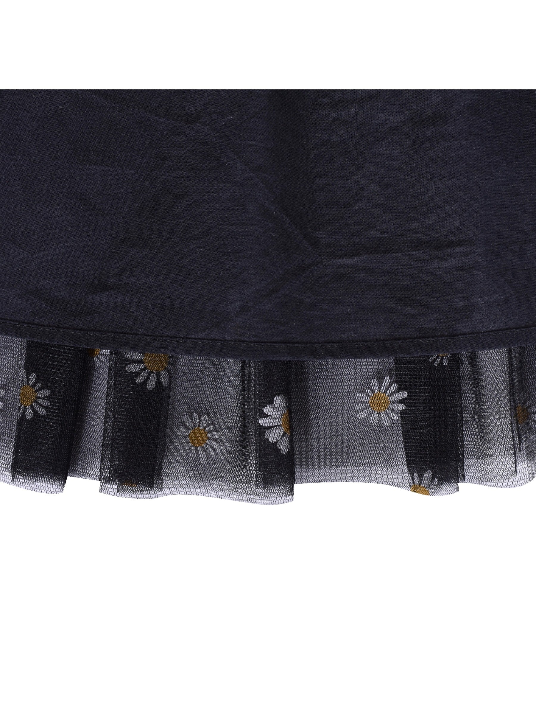 Girls Dress Rainbow Colorful Tulle Skirt Long Sleeve Holiday Party Black