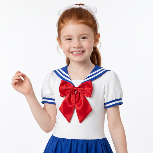 Girls Dress Sailor Moon  School Uniform Dress Navy Suit Size 6-14 Years