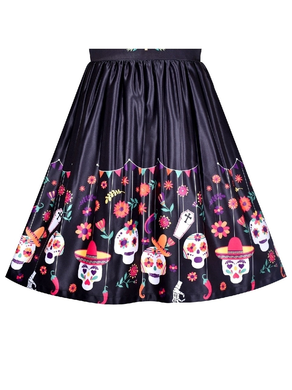 Girls Dress Halloween Witch Bat Pumpkin Costume Purple Dress Black