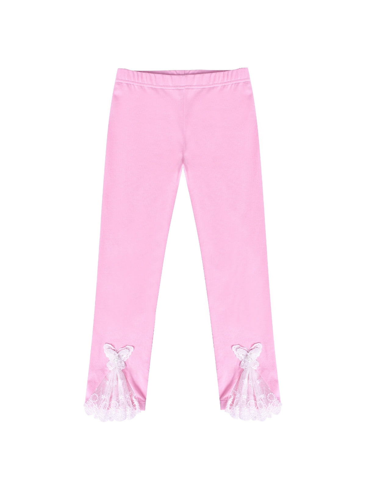 Girls Pants 3-Pack Cotton Leggings Stretchy Toddler Kids Pink